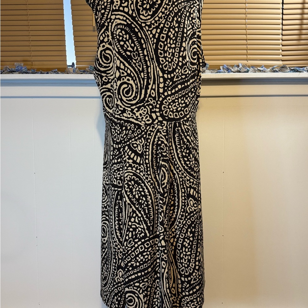 Perceptions Black and White Paisley Maxi Dress